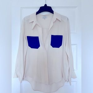 Beautiful blouse by French brand Claudie Pierlot! 🤍💙🤍💙
